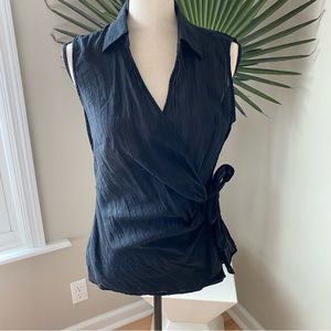 Express sleeveless wrap blouse. L.